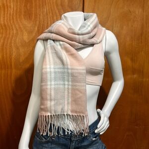 H&M Black and Pink Plaid Scarf or Wrap 60in x 23in